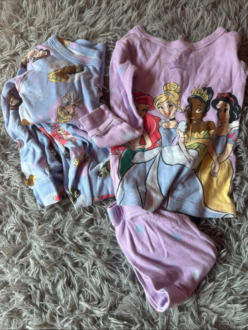 Girls' Purple Disney Princess Pajama Set - Purple